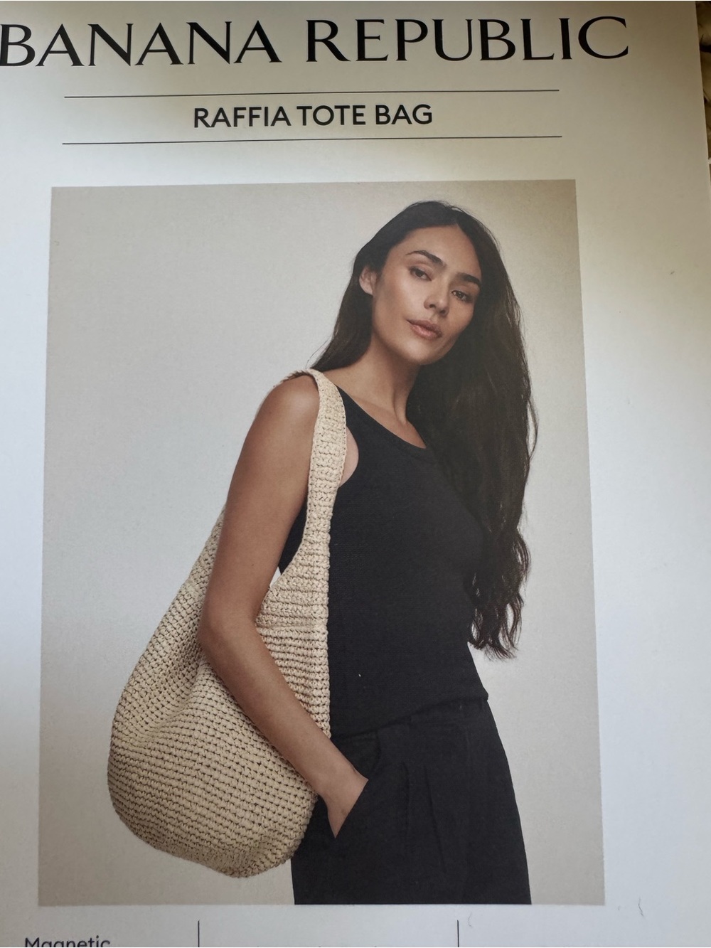 Banana Republic Raffia Tote Bag in Natural